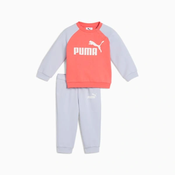 PUMA Minicats: Two-Piece Raglan Set for Tiny Trendsetters. Get Yours Now, Love!