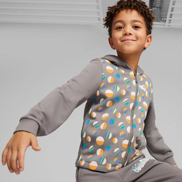 Summer Camp Ready: Puma Zip-Up Hoodie for Little Explorers! Perfect for ESS adventures.