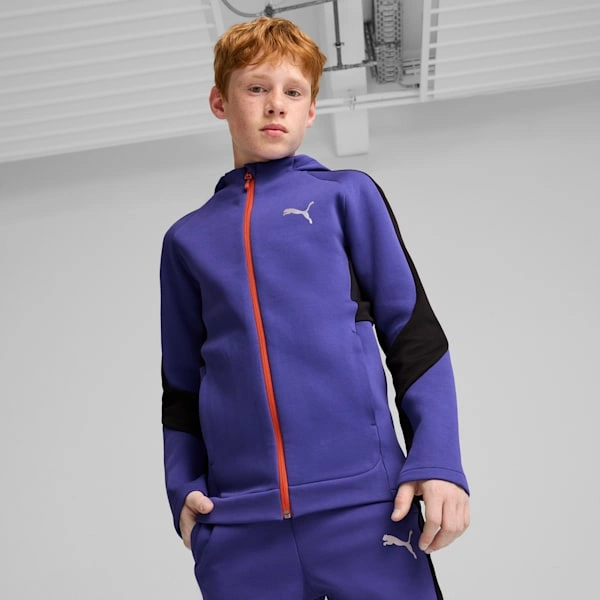 PUMA EVOSTRIPE: Cosy Full-Zip Hoodie for Big Kids - Style & Comfort Sorted!